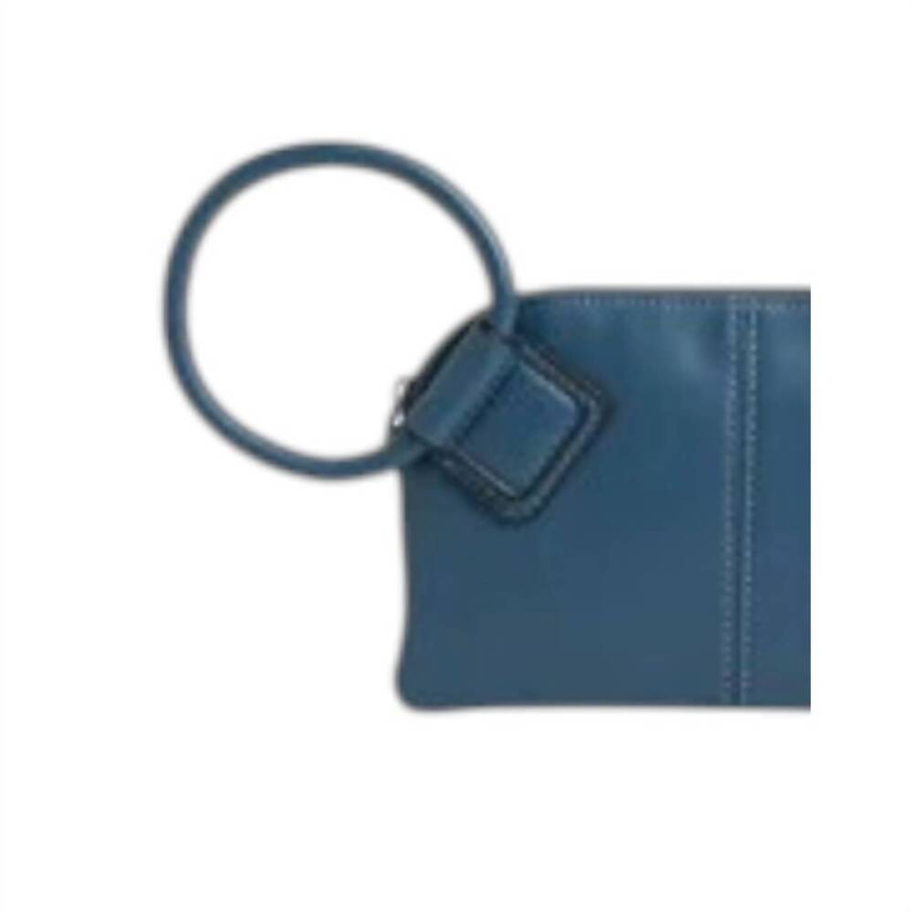 NEW COCO + CARMEN women's roxy wristlet in blue denim